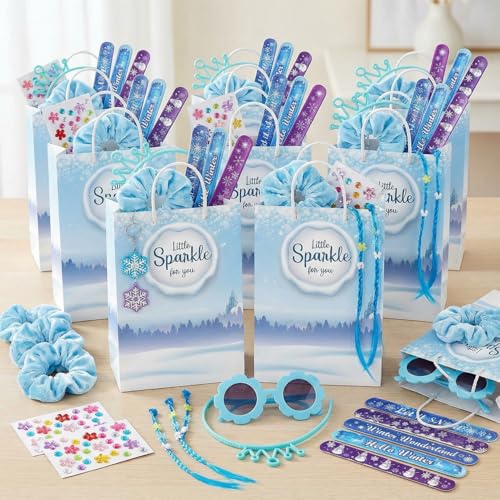 Image of Party Propz Frozen Theme Return Gifts For Kids - 80 Pcs, Return gift for kids age 6-10,Head Bands, Scrunchy,Hair Clips, Eyeglasses, Keychain,Slapbands Birthday return gift for kids 6-12