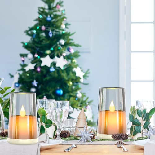 Xinbfgre Flickering Flameless Candles With Exquisite Wax-Like Plastic Shells, (Grey 55) #TOP3