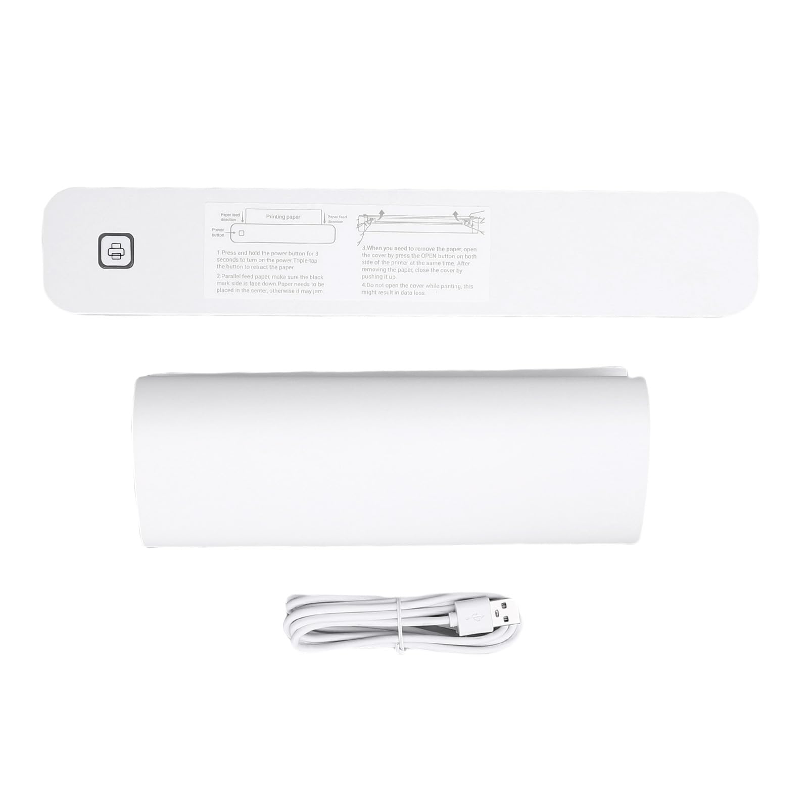 Stampante Portatile, Termica Wireless Senza Inchiostro, Supporta 8,5 X 11 Pollici/A4/A5, Batteria Integrata con Spegnimento Automatico, Compatibile con iOS//Laptop