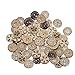Lowats Boutons en Bois de Noix de Coco 200 Pièces Bouton Bois Boutons de Noix de Coco Boutons à coudre Boutons Ronds Marron Forme Ronde Boutons en Bois pour la Couture et Décorations