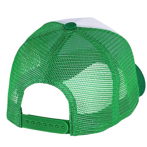 Image of Falari 5-Panel Mesh Baseball Cap, Trucker Hat, Structured Plain Design, Cotton, Adjustable Size