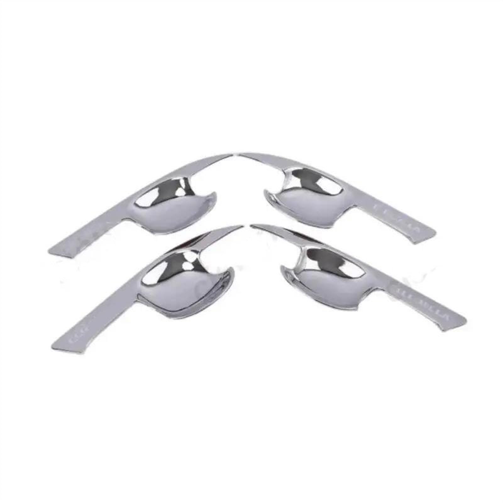 Kjhopy Chrome Bowl Car Accessories Exterior Door Handle Bowl Trim Cover Frame For Toyota For Corolla For Altis E210 19-23 Exterior Door Handle(Chrome Bowl)