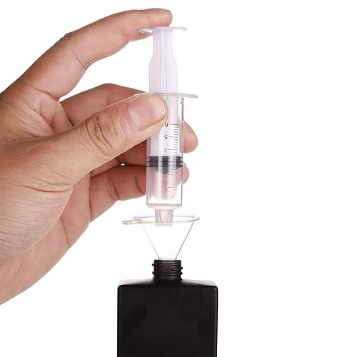 Miniatura 5 de Paquete de 6 botellas de perfume recargables de 1.0fl oz  1 oz, color negro, surtido, botella atomizadora de perfume cuadrada portátil de vidrio