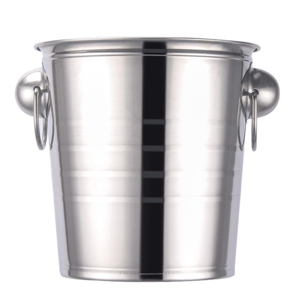 Yardwe Cubo de Hielo para Bebidas de Acero Inoxidable Asa, Plata