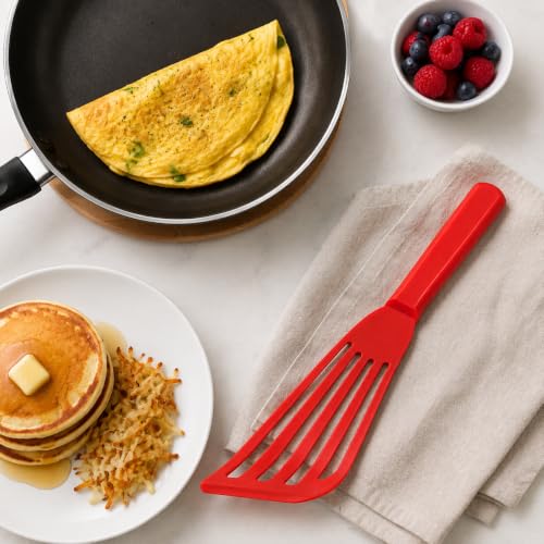 Image of Maine Man Silicone Fish Spatula, Non-Stick Angled Turner, For Delicate Foods, Draining Liquids, And Everyday Cooking