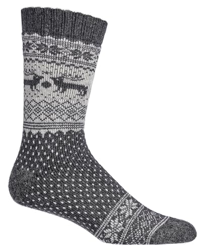 Image of Leo Design 2 Pairs Norwegian Alpaca & Merino Wool Sock Women, Winter Thermal Knitted, Nordic warm Crew, Comfortable Hygge