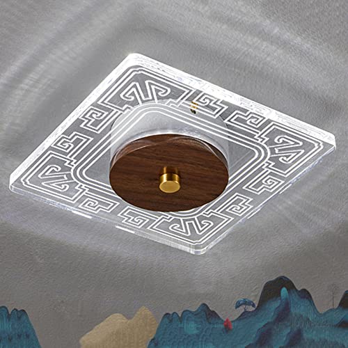 Applique murale LED bois massif luminaire tricolore balcon et allée - 3
