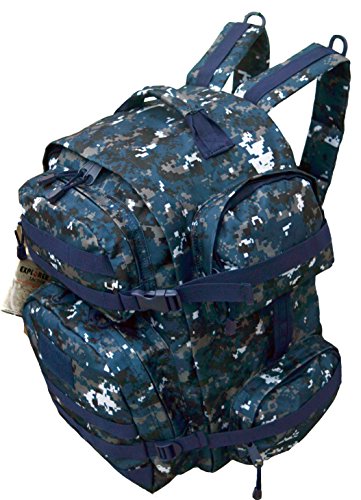 EXPLORER EDC 48 Hours Tactical Backpack with Heavy Duty Polyester 600 D B15, Navy Digital