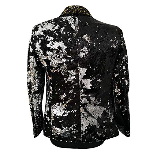 HBDesign Men 1 Piece Without Button Fashion Shiny Sequins Jackets2