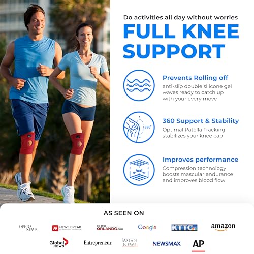 Image of Modvel ELITE Knee Brace for Men & Women - Patella Gel Pads & Side Stabilizers for ACL, Meniscus Tear, Arthritis & Injury Recovery - Maximum Support for Running, Sports & Joint Pain Relief