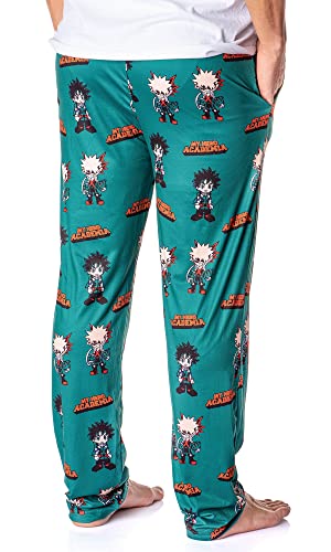 Bioworld My Hero Academia Men's Izuku Midoriya and Katsuki Bakugo Anime Loungewear Pajama Pants2