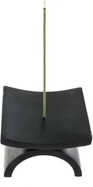 Porte-encens japonais en pierre noire naturelle - Brûleur d'encens EKO