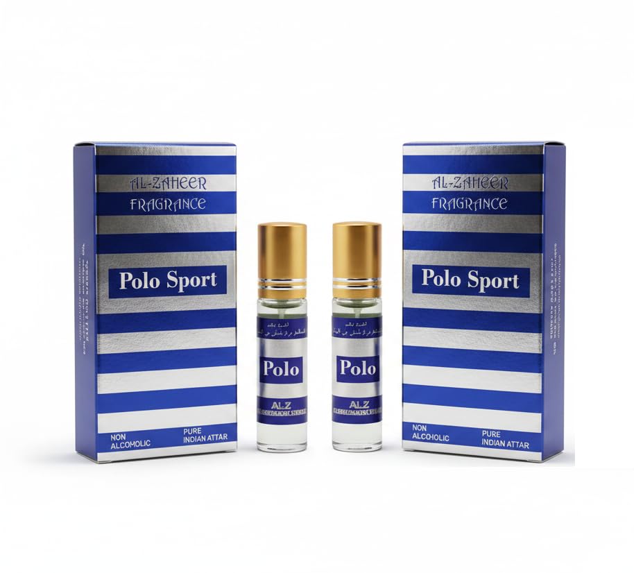 Polo Sport Pure Indian Attar, Non Alcoholic Roll-On Fragrance, Pack of 2-image-0