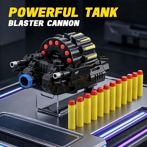 Image of Blue Foam Dart Launcher Attachment for RC Toy Vehicle, Soft Foam Dart Shooter Replacement Module for Remote Control Stunt Car Toy, Kids RC Toy Accessory Spare Part