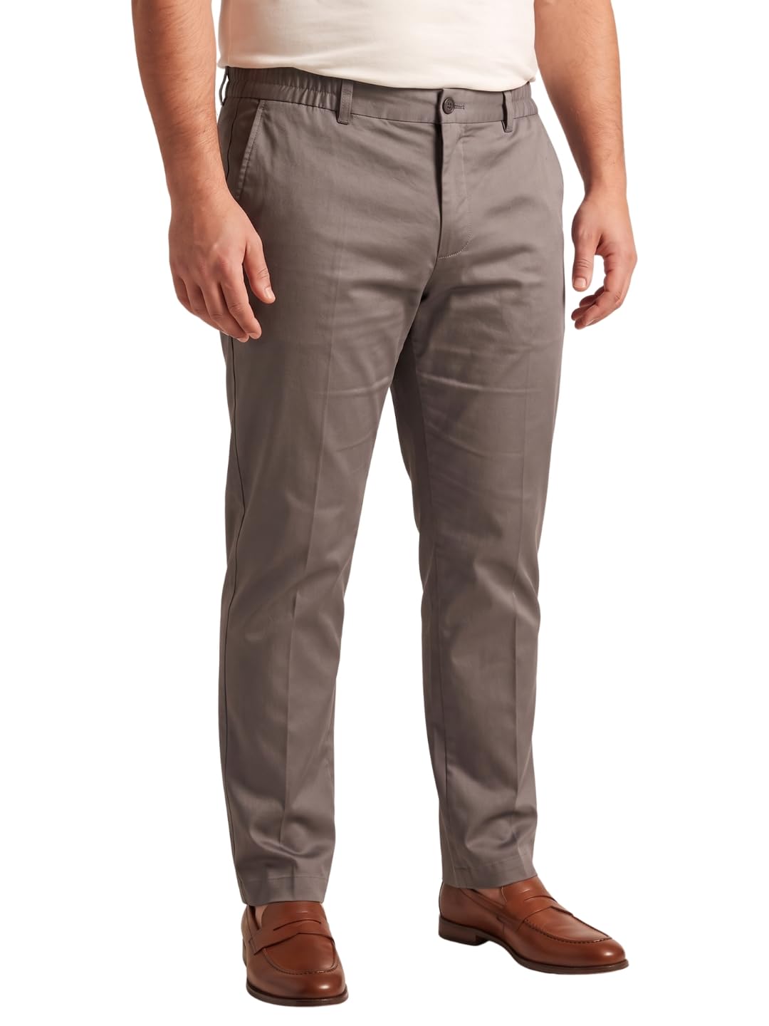 unstd Men Plus Size Satin Chino Pants Regular Fit Formal Casual Trousers 3XL-10XL-picture-16