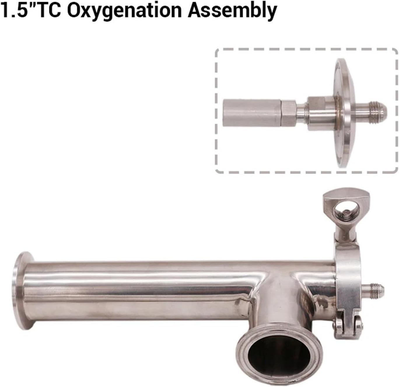 1.5"TC(50.5mm OD) Oxygenation Assembly Homebrew Beer Aeration 2.0 Micron In-line Oxygenation System Parts joyful