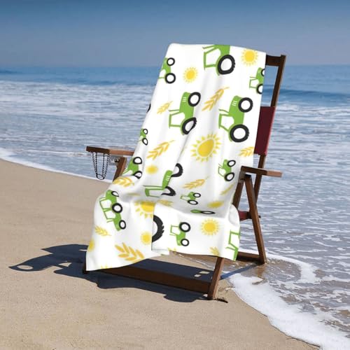 Serviette de bain tracteur agricole en microfibre douce et absorbante