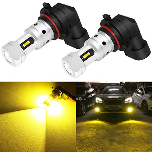 Phinlion 3800 Lumens 9006 Yellow Fog Light Bulbs Super Bright HB4 9006 LED Bulb Replacement for Car Truck Fog Lights or DRL Lamps, 3000K Golden Yellow