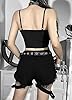 DINGJIUYAN Plus Size Gothic Tops - Black Alt Tank & Crop Tops for Women UK #2
