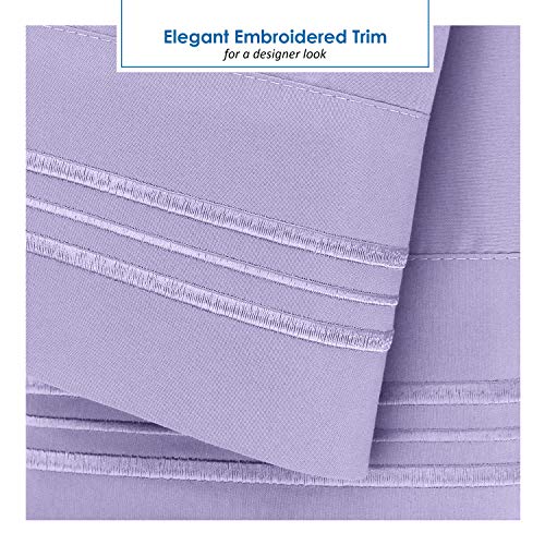 Image of Nestl Lavender Short Queen Sheets for RV, Hotel Luxury RV Queen Sheets Set, 6 Piece Fitted Bed Sheet Set and Pillowcases, Super Soft, Wrinkle-Free, and Breathable Camper Bedding