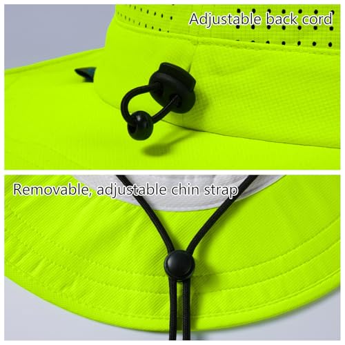 Image of UPF 50+ Bucket Sun Hat with Laser Perforated Mesh Cooling Adjustable Breathable Lightweight for Outdoor Men Women