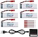 Makerstack 1S 3.7V 500Mah Lipo Batterie Pour Udi U818A-1 U817 U818A U817A Wltoys V959 V222 V929 V949 V969 V979 V212 V989 V999 Drone Quadrirotor Rc Avec Chargeur X4 (Pas Wifi Drone)