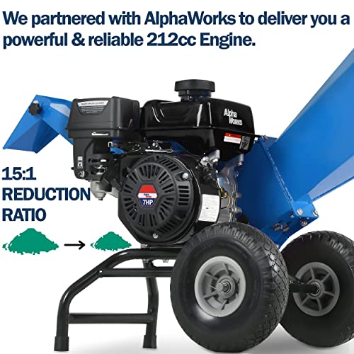 Landworks Wood Chipper Compact Rotor Assembly Design 3 pulgadas Capacidad Máxima y Carretilla de Servicio Eléctrica 48V DC Li-Ion Batería 500 LBS Carga y 1000 LBS+ [Paquete] miniatura 4