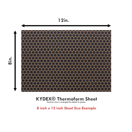 Image of KYDEX Thermoform Sheet - (Honeycomb Camo) - (Desert Fox /Black - Reversed) - (8in x 12in) - (1 Sheet) - (for Holster Making, Cosplay, Hobby) - (USA Made)