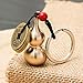 GJMY Feng Shui Coins with Brass Calabash Wu Lou Key Chain for Longevity Travel Safely Wealth Porsperity Success and Good Luck with Blessing Paper in it