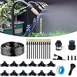 New Quick Connector Drip Irrigation Kits,Automatic Irrigation System With Replaceable 360-degree Bending Dropper,atomizing Copper Nozzle For Watering System For Garden Plant Lawn Patio.(Copper Nozzle)