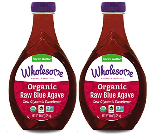 Wholesome Sweeteners Organic Raw Blue Agave Nectar, Natural Low Glycemic Sweetener, Non GMO, Fair Trade & Gluten Free, 44 Ounce (Pack of 2)