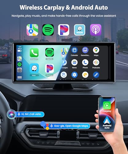 Pantalla portátil de auto 10.26” con CarPlay inalámbrico miniatura 2