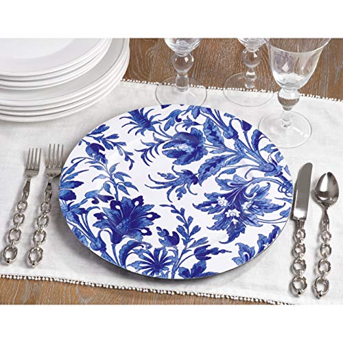 Set de 4 platos decorativos azules estilo francés miniatura 3