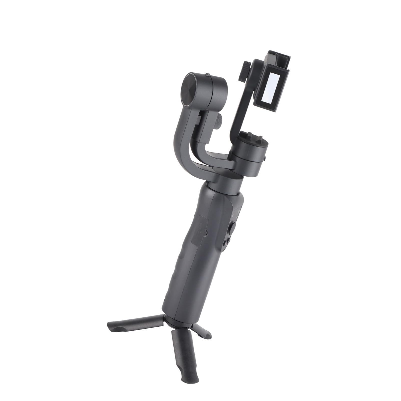 AMONIDA Stabilizzatore Cardanico Portatile per Smartphone, Batteria da 4000 MAh, Rilevamento del Volto e Anti-vibrazione 12 Ore per IOS,