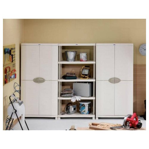 Plastiken 0005670 Estanteria Space Saver, Beig, 4 Estantes, 70 cm x 45 cm x 141 cm