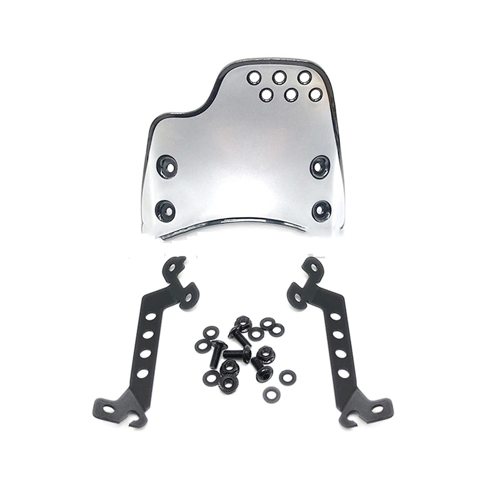 WishfulWishful Motorcycle Windshield Windscreen W Holder Fit For Ducati Scrambler 400 800 2015 2016 2017 2018 2019 2020 Flyscreen Protection Shield (Color : Silver)