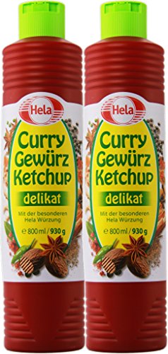 German Hela Delicate Spicy Curry Ketchup - 800 ml (Pack of 2)