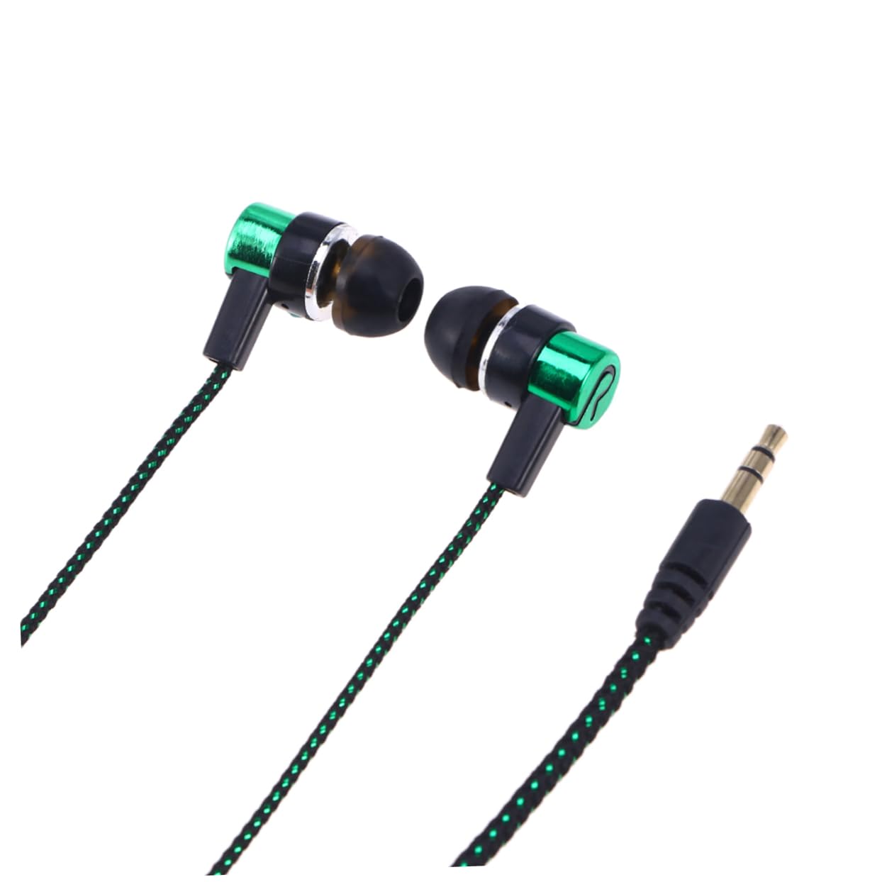 Heavy Bass in Ear Earphone Wired with Plug Noise Cancelling Cloth Cable Earbuds Compatible with Dcv Devices Ergonomic
