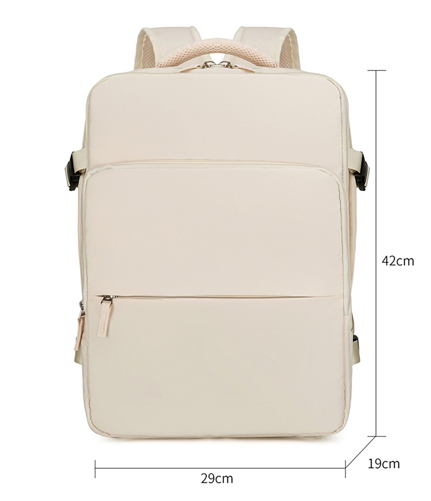 Zaino da viaggio, zaino per laptop di grande capacità con scomparto per scarpe, borsa da viaggio nera resistente all'acqua con cinghie traspiranti