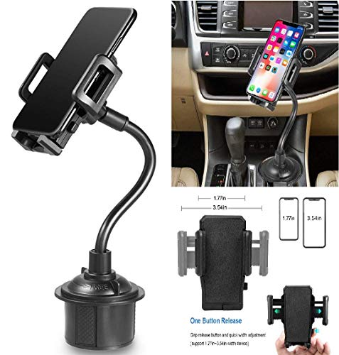 Galaxy Wireless Car Cup Holder Phone Mount with Longer Gooseneck Neck & 360° Rotatable Cradle Compatible for LG Stylo 4/Stylo 4 Plus/Stylo 3/Stylo 3 Plus/Stylo 2/ Stylo 2 Plus/G Stylo Cup Mount