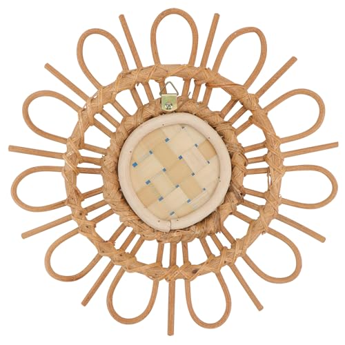 OSALADI Handgewebter Wandspiegel aus Strapazierfähigem Rattan...