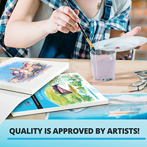 Bellofy 2X Watercolor Paper Pad 100 Sheets | Watercolor Paper 9x12 In | Watercolor Paper Kids, Artists & Beginners Love | Watercolor Paper For Watercoloring Techniques | A Gift - Watercolor Sketchbook - Image 6