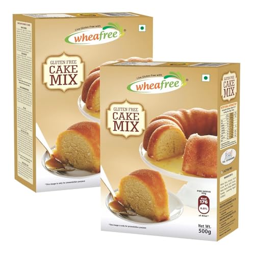 Image of Wheafree Gluten Free Cake Mix (Pack of 2 x 500g each) | Lactose Free | No Added Sugar | Neutral Flavour| Diabetic Friendly | Hassle Free And Quick Baking | Best for Home Baking