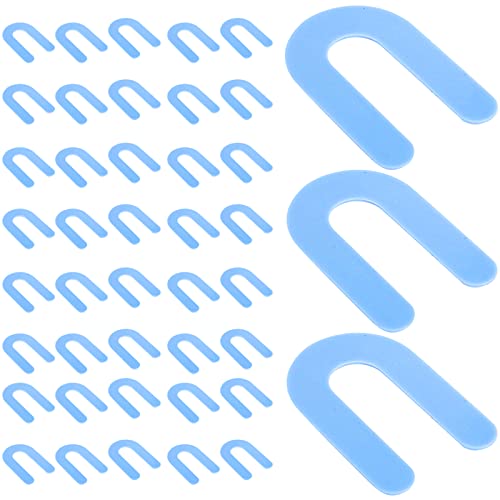 Horseshoe Shim Tile Spacers 1/16 Inch Plastic Shims Structural Horseshoe U Shaped Tile Shims for Leveling, Blue, 250 PCS