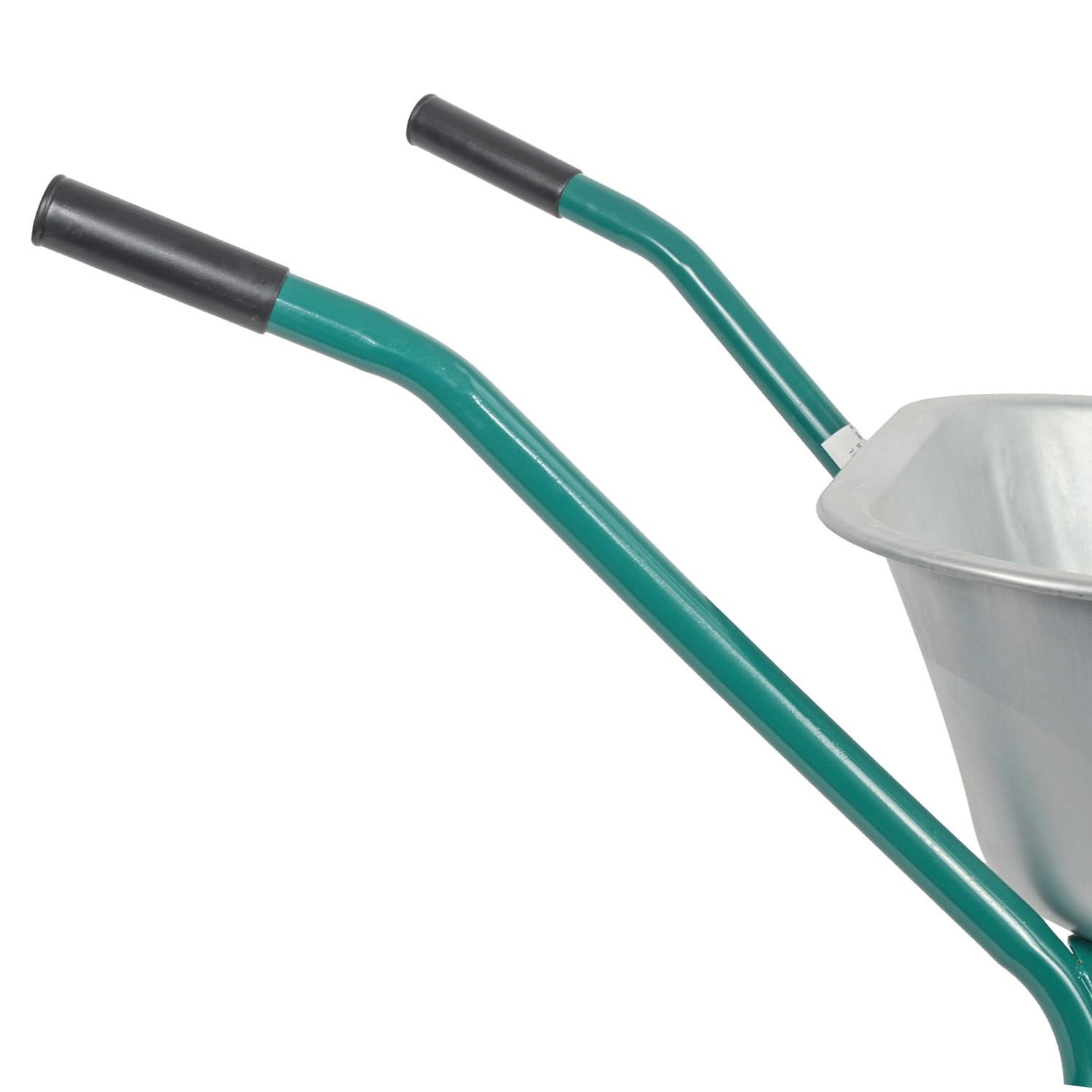 HBH Schubkarre 85 Liter Garten, grün | bis 160kg Tragkraft, Luftrad 4,00-8, Stahlfelge mit Kugellager, verzinkte Stahlmulde, mit Muldenstützbügel und Kippbügel