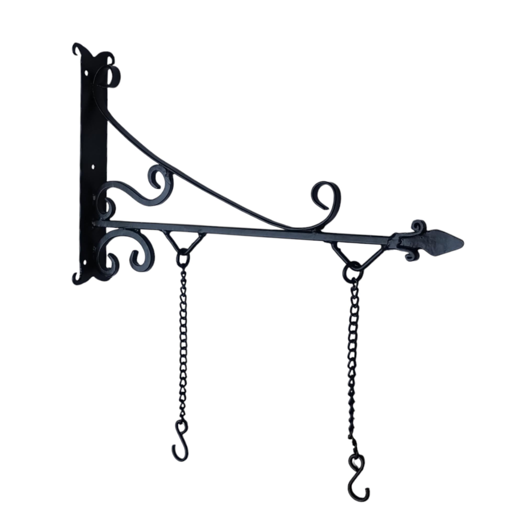 Name Plate Hanger Bracket | Plant Hanger | Direction Plate Hanger Bracket | Home Decor Accessory (Black Powder Coated)-image-45