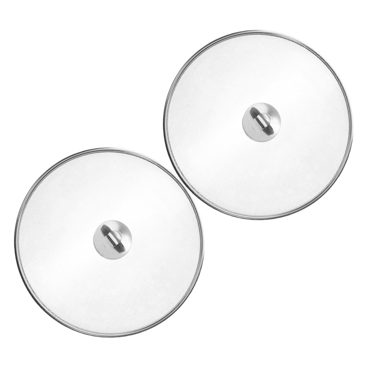 PRETYZOOM 2pcs Oil Splashing Cover Stainless Steel Grease Splatter Screen with Heat Resistant Handle Versatile Frying Cooking Tool for Safe and Clean Kitchen Use
