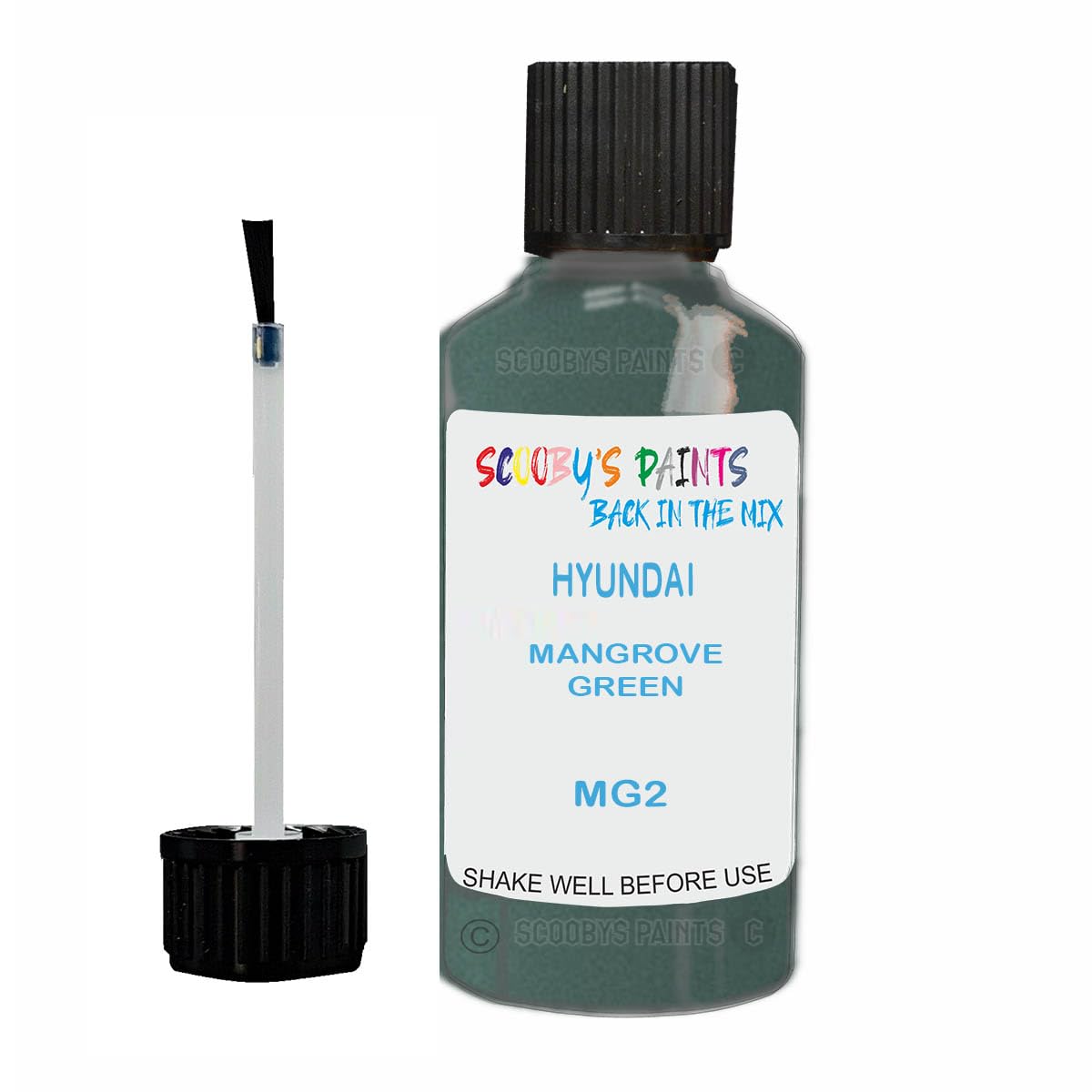 Scoobys Paints Back In The Mix Mangrove Green Touch Up Paint For Hyundai Mg2 Metallic