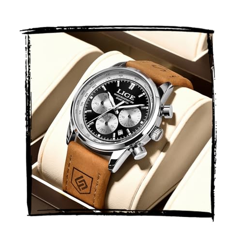 Image of LIGE Mens Roulette Wheel Watches Casino Themed Quartz Analog Watch 3ATM Waterproof Glowing Man Wrist Watches