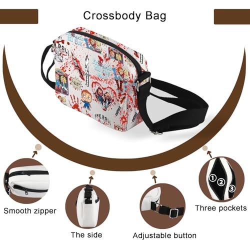 TSOTMO Horror Movie Gift Til the End Crossbody Bag Halloween Movie Gift Horror Gift for Daughter4